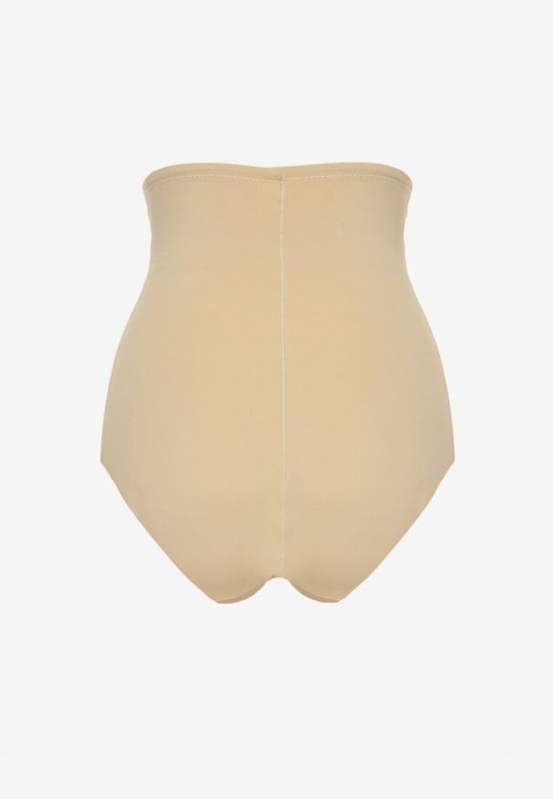Renee - Beżowe Majtki Modelujące High Waist Savirolle. Stan: podwyższony. Kolor: beżowy. Materiał: jeans
