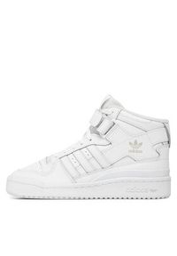 Adidas - adidas Sneakersy Forum Mid J FZ2086 Biały. Kolor: biały. Materiał: skóra