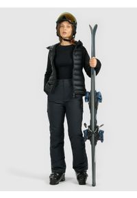 4f - 4F Spodnie narciarskie z szelkami membrana Dermizax 20000 damskie - czarne XS. Kolor: czarny. Materiał: materiał. Technologia: Dermizax. Sezon: zima. Sport: narciarstwo #1