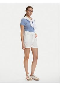 Tommy Jeans Szorty materiałowe DW0DW22227 Biały Regular Fit. Kolor: biały. Materiał: len #4
