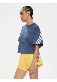 Adidas - adidas T-Shirt Future Icons 3-Stripes IS3618 Niebieski Loose Fit. Kolor: niebieski. Materiał: bawełna #1