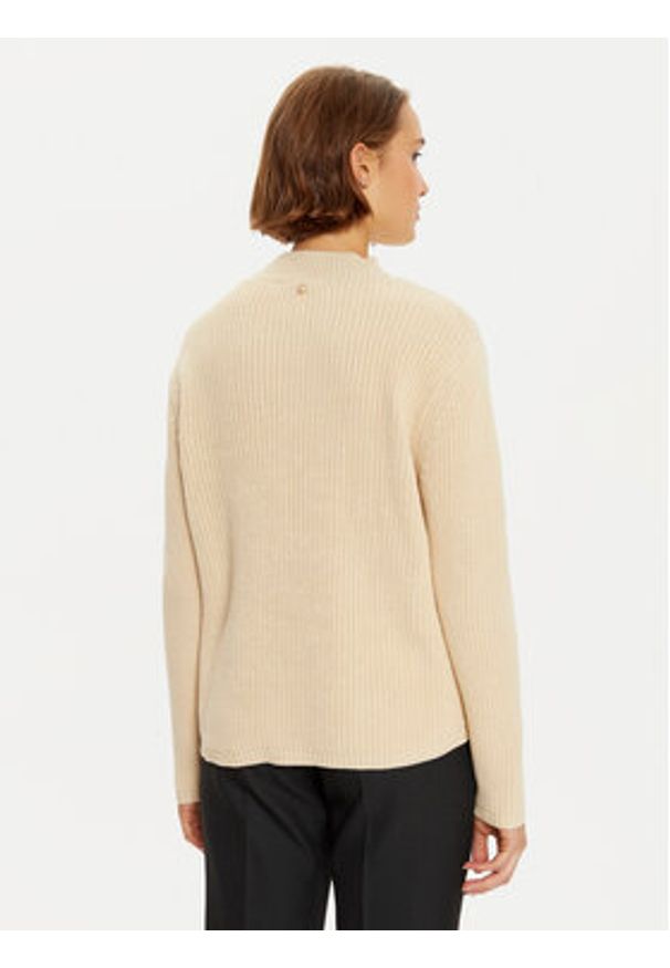 LOLA CASADEMUNT Sweter LF2411010 Écru Regular Fit. Materiał: syntetyk