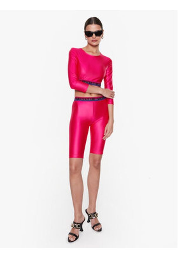 Versace Jeans Couture Kolarki 74HAC106 Różowy Slim Fit. Kolor: różowy. Materiał: syntetyk
