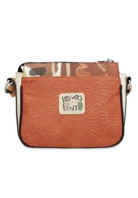 Pomarańczowa Damska Listonoszka Na Ramię Anekke Z Laleczką. Kolor: pomarańczowy. Wzór: aplikacja. Materiał: zdobione. Styl: casual, boho. Rodzaj torebki: na ramię #4