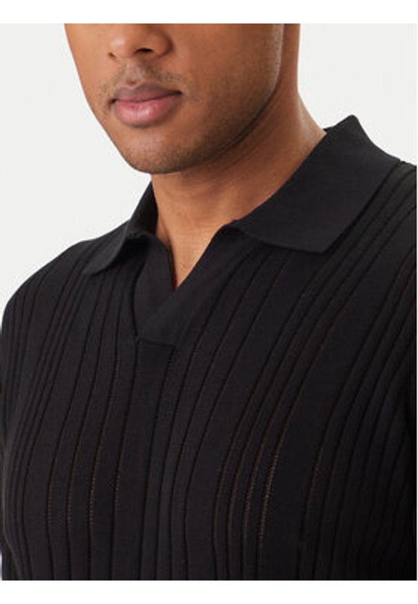 Karl Lagerfeld - KARL LAGERFELD Polo 655016 562304 Czarny Regular Fit. Typ kołnierza: polo. Kolor: czarny. Materiał: bawełna