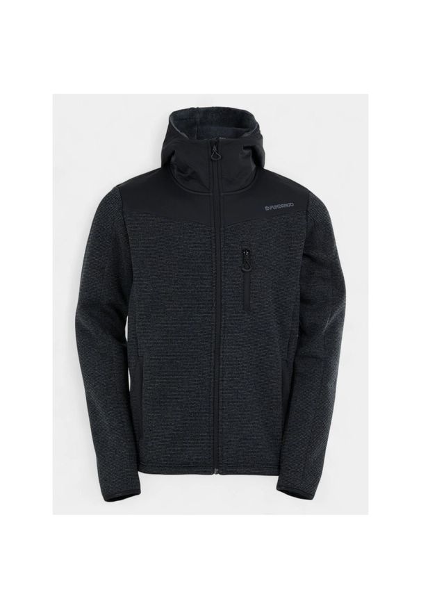 FUNDANGO - Sweter męski Fundango Ashford. Kolor: szary, wielokolorowy, czarny. Materiał: polar. Sezon: zima. Sport: turystyka piesza