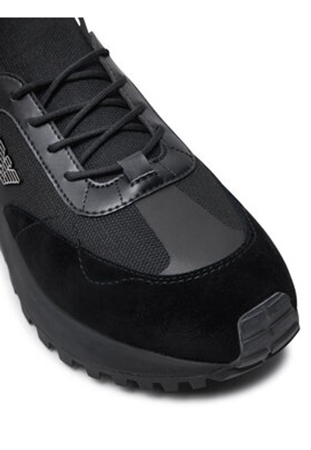 Emporio Armani Sneakersy X4X659 XR105 Czarny. Kolor: czarny. Materiał: zamsz, skóra