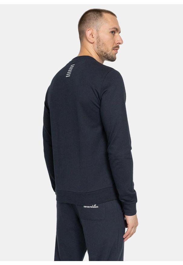 Bluza męska EA7 Emporio Armani (8NPM52 PJ05Z 0578). Okazja: na co dzień. Kolor: niebieski. Materiał: bawełna. Styl: sportowy, casual, klasyczny