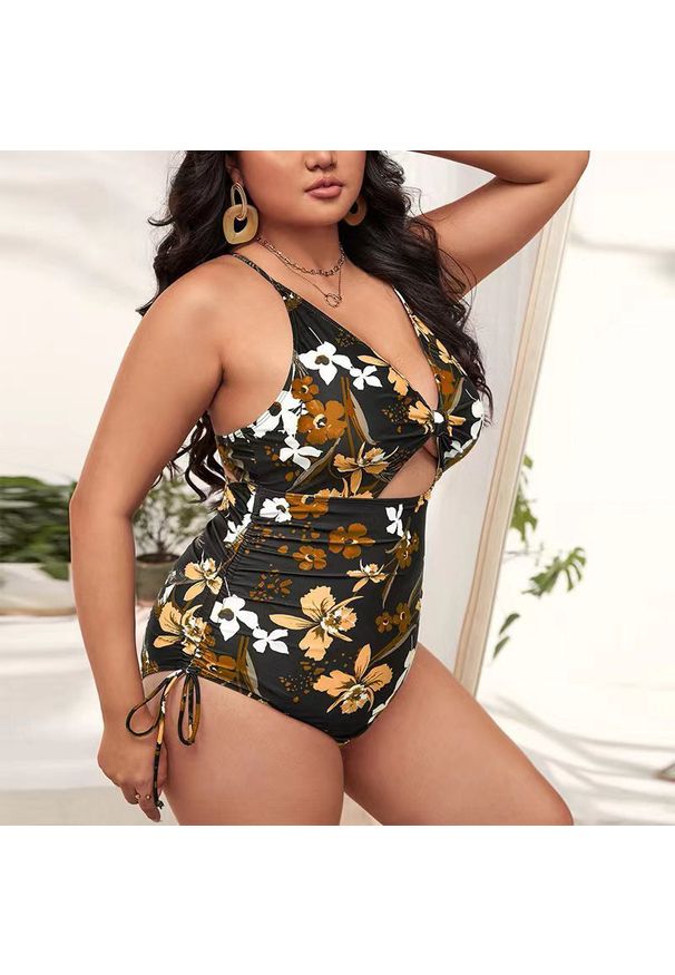 Intica - Kostium kąpielowy jednoczęściowy z wycięciem na lato Sadika. Kolor: wielokolorowy. Materiał: materiał, tkanina