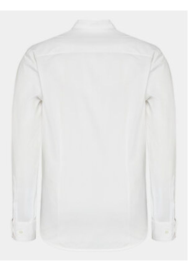 Sisley Koszula 5CNXSQ032 Biały Slim Fit. Kolor: biały. Materiał: bawełna