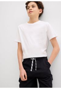 bonprix - Bermudy dresowe z kieszeniami bojówkami, z czystej bawełny organicznej. Kolor: czarny. Materiał: bawełna, dresówka #3