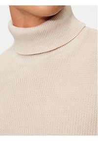 Jack & Jones Golf Cooper 12259310 Beżowy Regular Fit. Typ kołnierza: golf. Kolor: beżowy. Materiał: bawełna #4