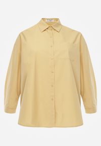 Born2be - Żółta Bawełniana Koszula o Kroju Oversize Nororena. Okazja: na co dzień. Kolor: żółty. Materiał: bawełna. Styl: elegancki, casual #8