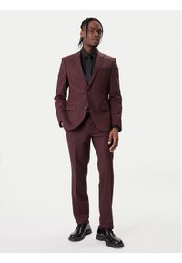 Hugo - HUGO Garnitur Henry/Getlin 232X 50547345 Brązowy Slim Fit. Kolor: brązowy. Materiał: syntetyk #1