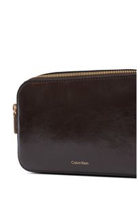 Calvin Klein Torebka Foil Logo Glossy Camera Bag LV04F3539G Brązowy. Kolor: brązowy. Materiał: skórzane #4