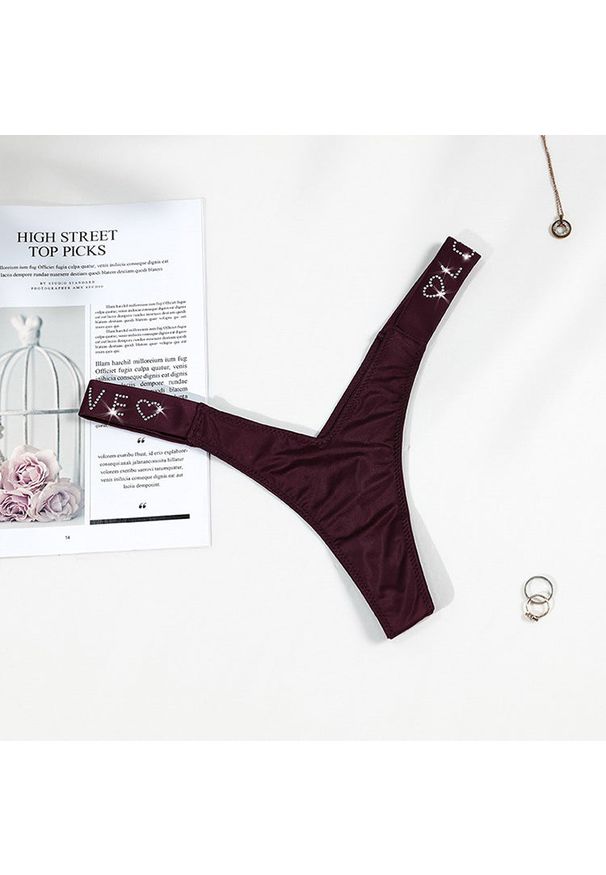 Intica - Stringi niewidoczne pod ubraniem z miękkiej tkaniny Ellina. Kolor: fioletowy. Materiał: tkanina