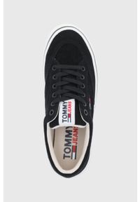 Tommy Jeans Tenisówki EN0EN01508.BDS damskie kolor czarny. Nosek buta: okrągły. Zapięcie: sznurówki. Kolor: czarny. Materiał: bawełna, guma #4