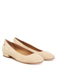 Lauren Ralph Lauren - LAUREN RALPH LAUREN Baleriny Emellie 802974358001 Beżowy. Kolor: beżowy. Materiał: zamsz, skóra #3