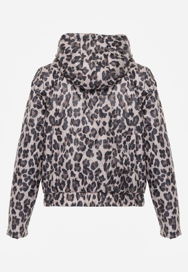 Renee - Różowa Panterkowa Kurtka z Odpinanym Kapturem Anastaera. Kolor: różowy. Materiał: poliester. Długość rękawa: długi rękaw. Sezon: wiosna