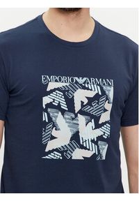 Emporio Armani Underwear T-Shirt 211818 4R468 68036 Granatowy Regular Fit. Kolor: niebieski. Materiał: bawełna #4