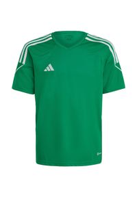 Adidas - Koszulka sportowa dla dzieci adidas Tiro 23 League Jersey. Kolor: zielony. Materiał: jersey