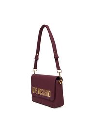 Love Moschino - LOVE MOSCHINO Torebka JC4023PP1NKD0552 Bordowy. Kolor: czerwony. Materiał: skórzane #4