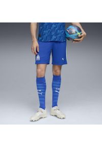 Puma - Męskie szorty Olympique Marsylia 25/26 PUMA Vivid Blue Bleu Azur. Kolor: niebieski. Materiał: tkanina. Sport: piłka nożna