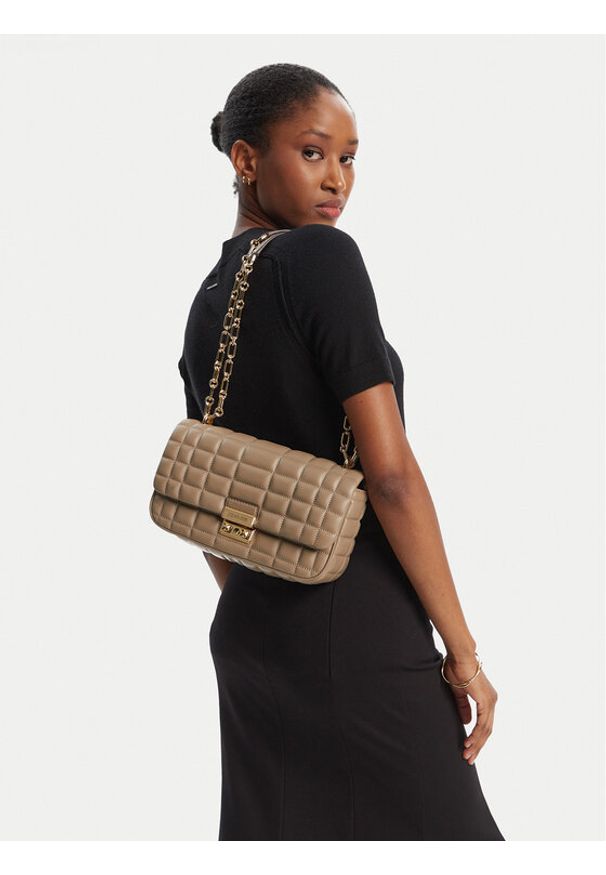 MICHAEL Michael Kors Torebka Tribeca 30R4G2RL7L Beżowy. Kolor: beżowy. Materiał: skórzane