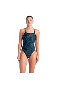 Strój Kąpielowy Arena Fireflow Swimsuit Challeng. Kolor: czarny. Wzór: nadruk