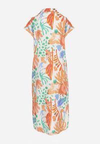 Born2be - Beżowa Bawełniana Sukienka o Koszulowym Kroju z Kieszeniami Middia. Okazja: na co dzień. Typ kołnierza: kołnierzyk klasyczny. Kolor: beżowy. Materiał: bawełna. Typ sukienki: koszulowe. Styl: klasyczny, casual, elegancki #5