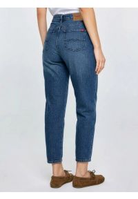 Big-Star - jeansy damskie mom jeans z kolekcji authentic granatowe silla 515. Okazja: na co dzień. Stan: podwyższony. Kolor: niebieski. Styl: casual, retro #2