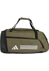 Adidas Torba sportowa treningowa podróżna fitness adidas Essentials 3-Stripes Duffel M oliwkowa IZ1918. Kolor: oliwkowy. Sport: fitness