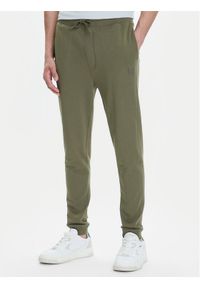 BOSS Spodnie dresowe Sestart 50509303 Zielony Regular Fit. Kolor: zielony. Materiał: bawełna
