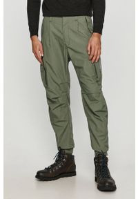 G-Star RAW - G-Star Raw - Spodnie. Kolor: zielony. Materiał: tkanina, bawełna, poliester, materiał. Wzór: gładki #1
