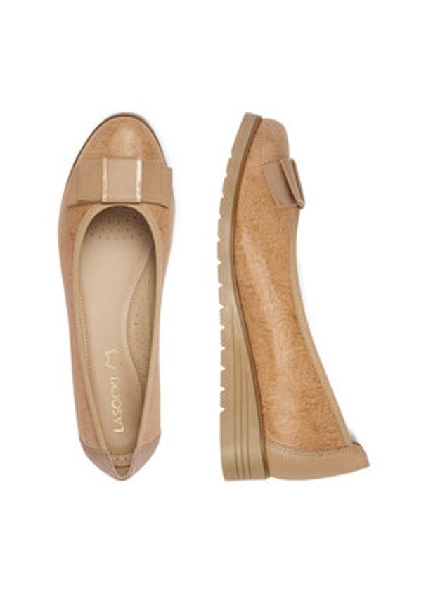 Lasocki Baleriny CEO-EST-TOMBA-29 Beżowy. Kolor: beżowy. Materiał: skóra