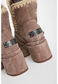 Mou - Botki damskie skórzane MOU. Materiał: skóra #4