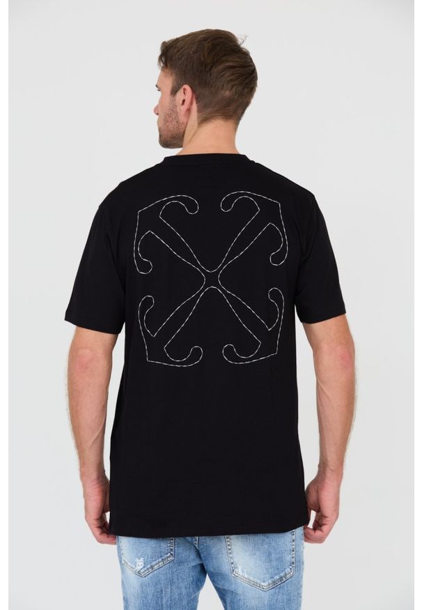 OFF-WHITE Czarny męski t-shirt, Rozmiar S. Kolor: czarny