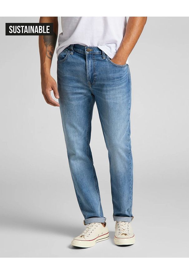 Spodnie Męskie Jeansowe Lee Austin Mid Kansas L733PLRJ 112119954, W30 L30. Okazja: na co dzień. Kolor: niebieski. Styl: klasyczny, casual