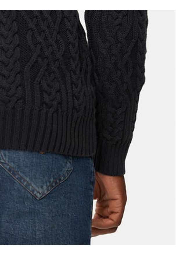 JOOP! Jeans Sweter 15 JJK-07Silano 30043085 Granatowy Modern Fit. Kolor: niebieski. Materiał: bawełna