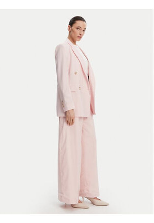 BOSS Marynarka Jaleto7 50537509 Różowy Regular Fit. Kolor: różowy. Materiał: wełna