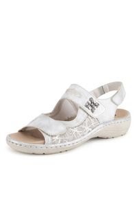 Remonte Sandały D7647-40 Szary. Kolor: szary. Materiał: skóra #3