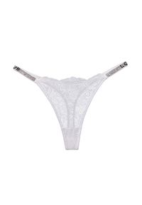 Intica - Stringi koronkowe z cyrkoniami na specjalne okazje Lovisa. Kolor: biały. Materiał: koronka. Wzór: aplikacja