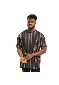 Urban Classics - Męska Koszulka Retro Stripe Oversized T-shirt. Kolor: czerwony, niebieski, wielokolorowy