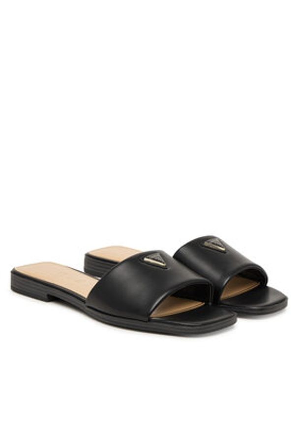 Guess Klapki FLJRMA ELE19 Czarny. Kolor: czarny. Materiał: skóra