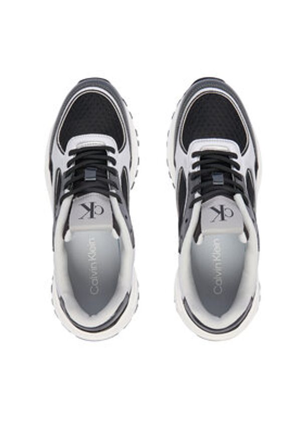 Calvin Klein Sneakersy Hike Runner Lace Up Mesh Mix Met YW0YW02063 Kolorowy. Materiał: skóra. Wzór: kolorowy