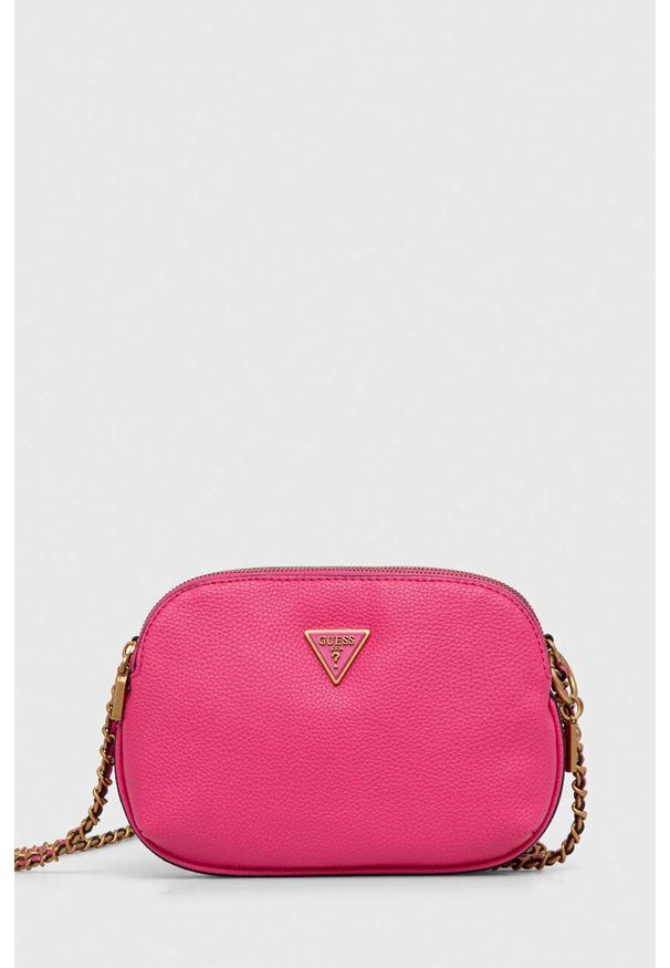 Guess torebka kolor różowy. Kolor: różowy. Rodzaj torebki: na ramię