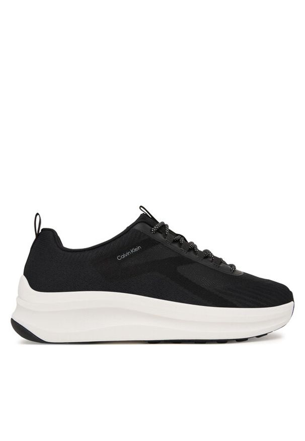 Calvin Klein Sneakersy Andrea - Chunky Ck Stripe Runner Trainers HM0HM02158 Czarny. Kolor: czarny. Materiał: materiał
