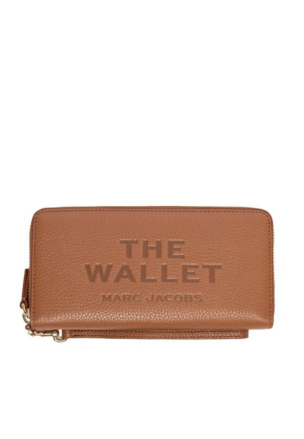 MARC JACOBS - Marc Jacobs Portfel damski The Leather Continental 2P4SMP015S02 Brązowy. Kolor: brązowy. Materiał: skóra