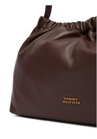 TOMMY HILFIGER - Tommy Hilfiger Torebka Soft Leather Shoulder Bag AW0AW18307 Bordowy. Kolor: czerwony. Materiał: skórzane #5