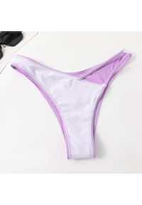Intica - Bikini bandeau na plażę i lato z elastycznego materiału Mihane. Kolor: fioletowy. Materiał: materiał #6